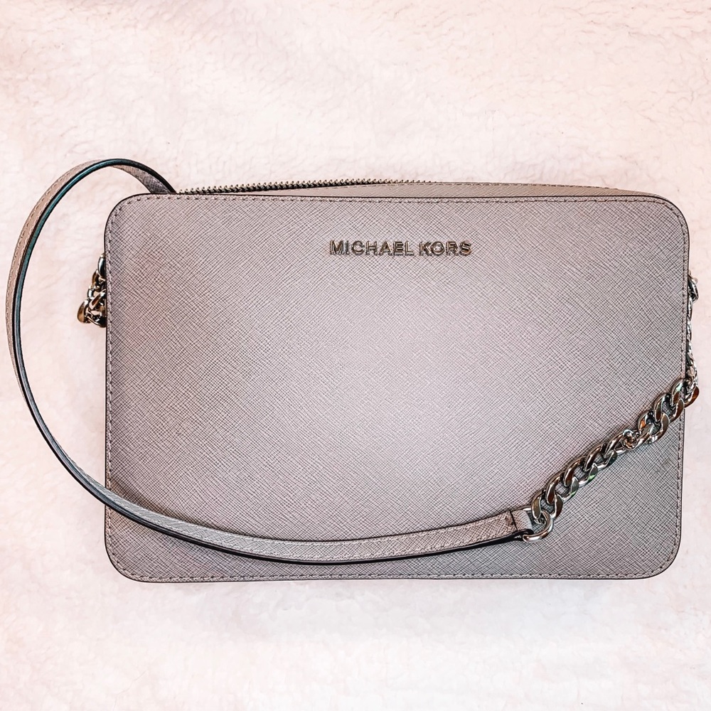 Michael Kors Jet Set Leather Crossbody Bag Large